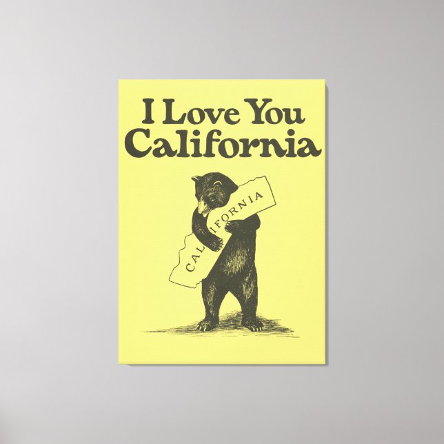 I Love You California Canvas Print (Front)