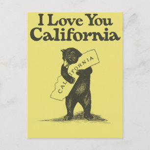 I Love You California Postcard
