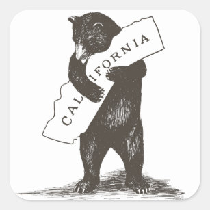 I Love You California Square Sticker