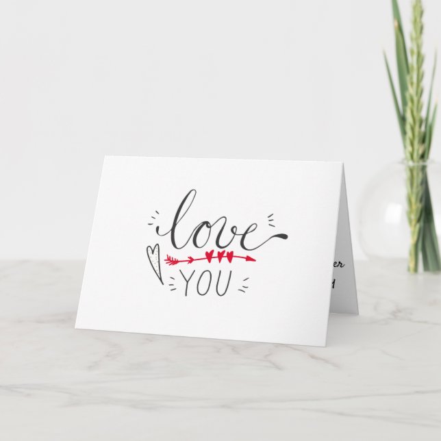 I love you card (Front)