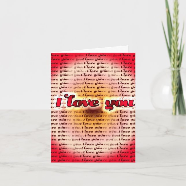 I Love You  Card (Front)