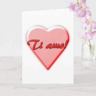 I Love You card, Italian Card