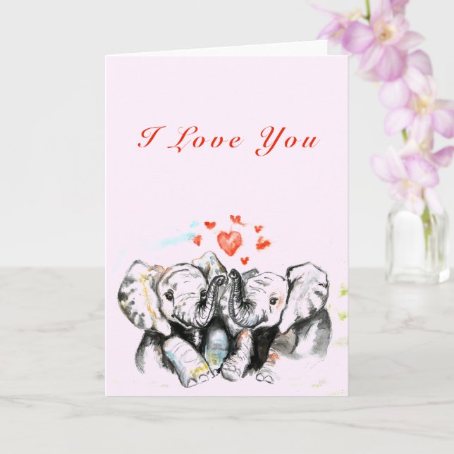 I Love You Card Romantic (Orchid)