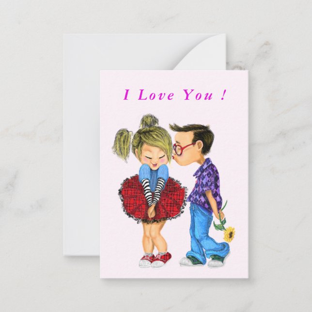 I Love You Card with Romantic Couple - Love (Front)