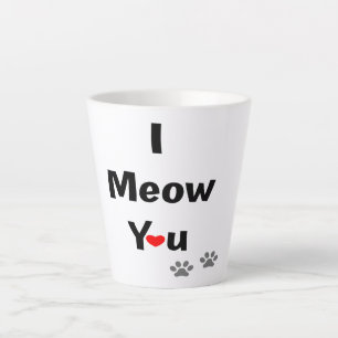 I Love You Cat Owners Valentine Pets Emotion Quote Latte Mug