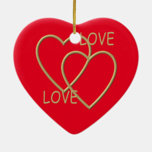 I Love you Ceramic Ornament