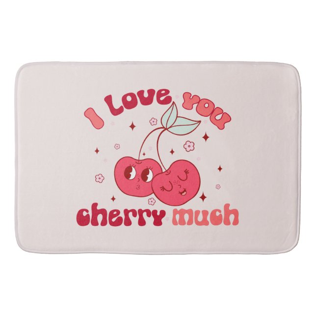 I Love You Cherry Much Bath Mat (Front)