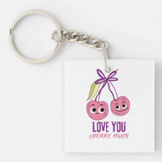 I LOVE YOU CHERRY MUCH KEYCHAIN
