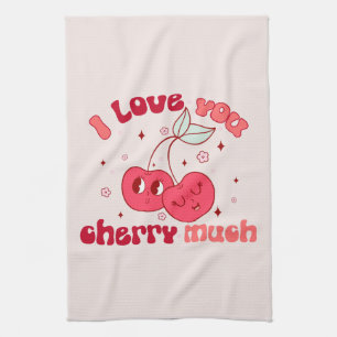 I Love You Cherry Much Kitchen Towel