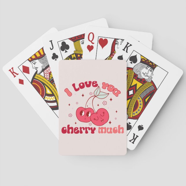 I Love You Cherry Much Playing Cards (Back)