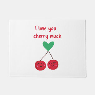 I Love You Cherry Much Valentine Doormat