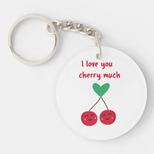I Love You Cherry Much Valentine Keychain