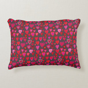 I love you, christmas heart pattern accent pillow