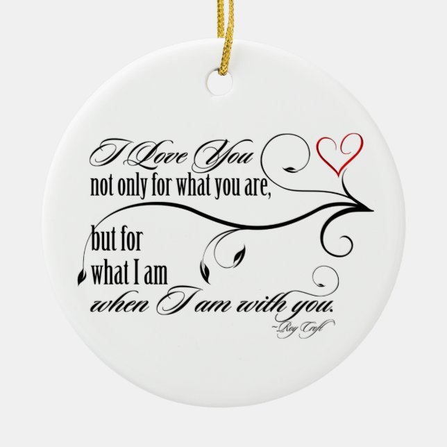 I love you Christmas ornament (Front)