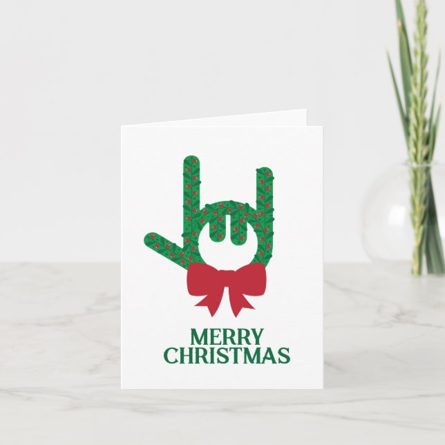 I Love You, Christmas Wreath Card (Front)