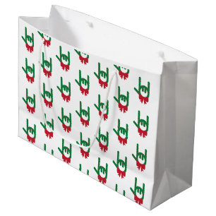 I Love You Christmas Wreath Gift Bag