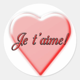 I Love You Classic Round Sticker