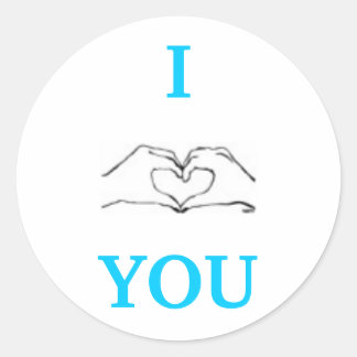 I LOVE YOU. CLASSIC ROUND STICKER