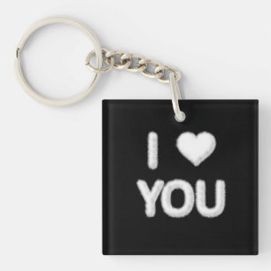 I Love You Clouds Keyring