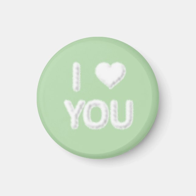 I Love You Clouds Magnet (Front)