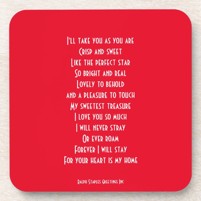 I love you coaster (Front)
