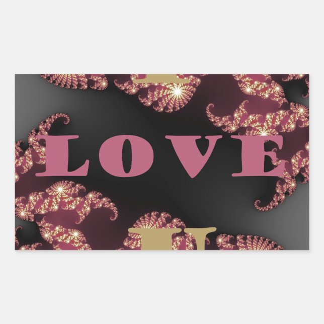I Love You Cosmic Constellation Pattern Art Design Sticker (Front)
