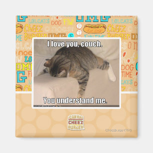 I love you, couch. magnet
