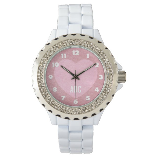 “I LOVE YOU” custom monogram watches (Front)