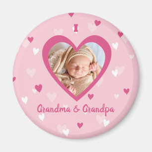I Love You Custom Photo Hearts Valentine Magnet