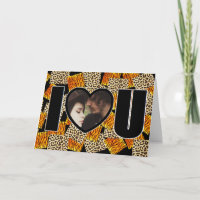 I Love You Custom Photos Leopard and Tiger Print