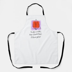 I Love You, (Customize) Star of David/Heart Apron