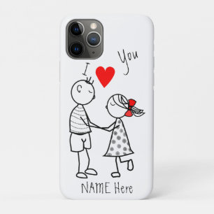 I Love You - Cute Couple - Custom Text / Name  iPhone 11 Pro Case