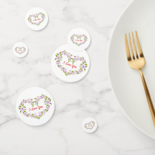 I love you Cute flowers Confetti