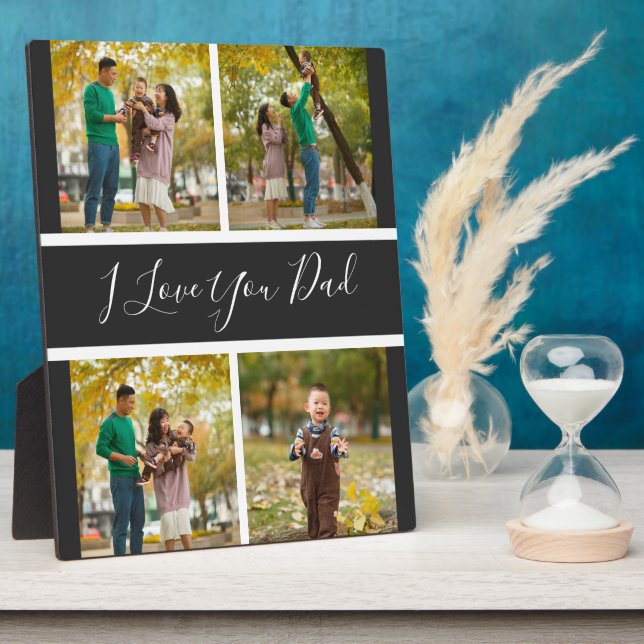 I love you dad Custom Photo collage Frame gift (Side)