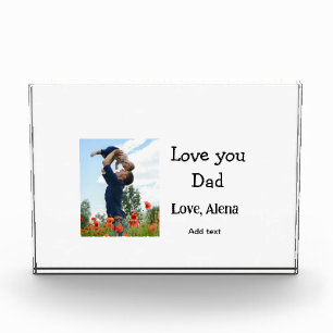 I love you dad father's day elegant add photo text block