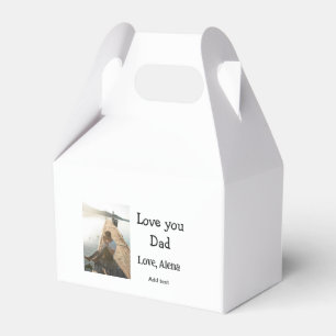 I love you dad father's day elegant add photo text favor box