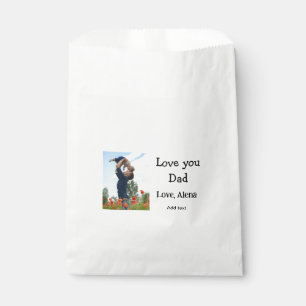 I love you dad father's day elegant add photo text favour bag