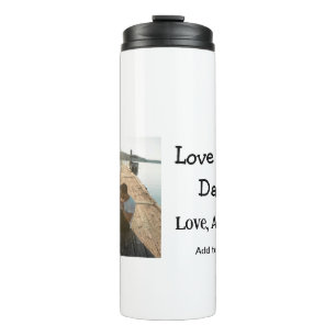 I love you dad father's day elegant add photo text thermal tumbler