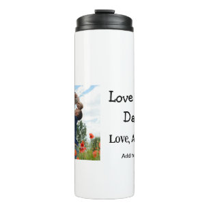 I love you dad father's day elegant add photo text thermal tumbler
