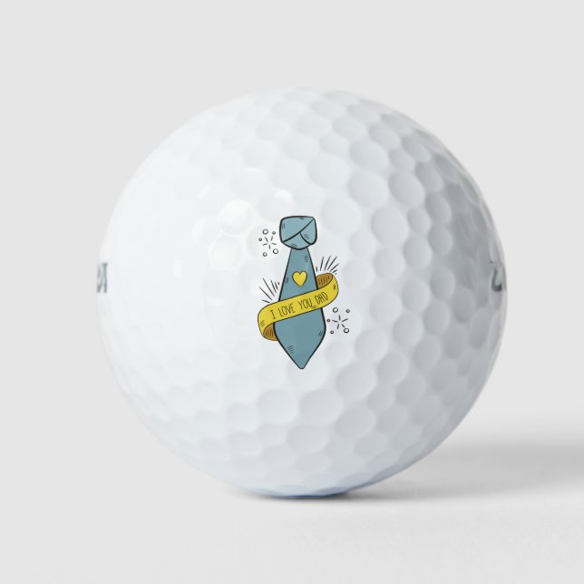 I Love You Dad Father's Day | Golf Balls (Front)