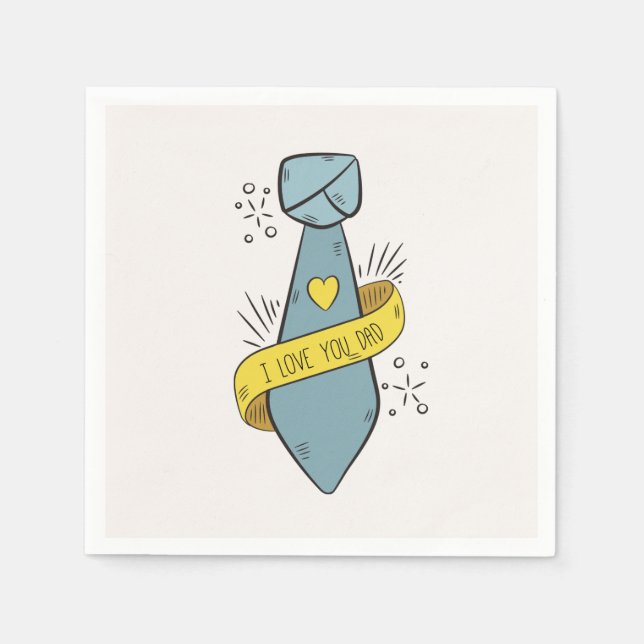 I Love You Dad Father's Day | Napkin (Front)