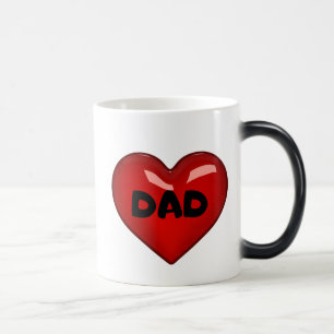 I love you dad l Father's day red heart Magic Mug