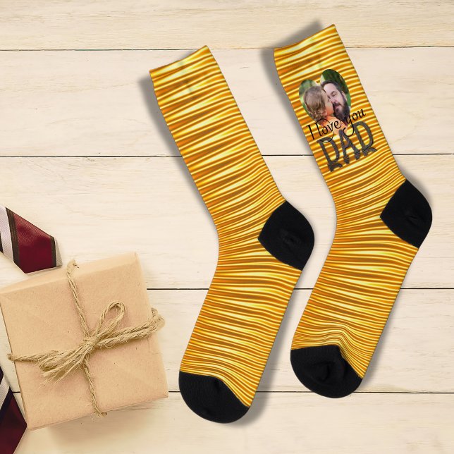I love you dad photo bright socks (Creator Uploaded)