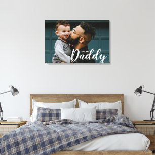 I Love You Daddy Custom Photo Canvas Print
