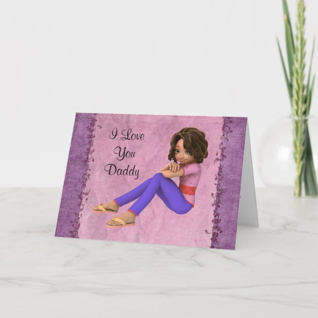 I love you Daddy Dad Birthday Father's Day Card (Front)