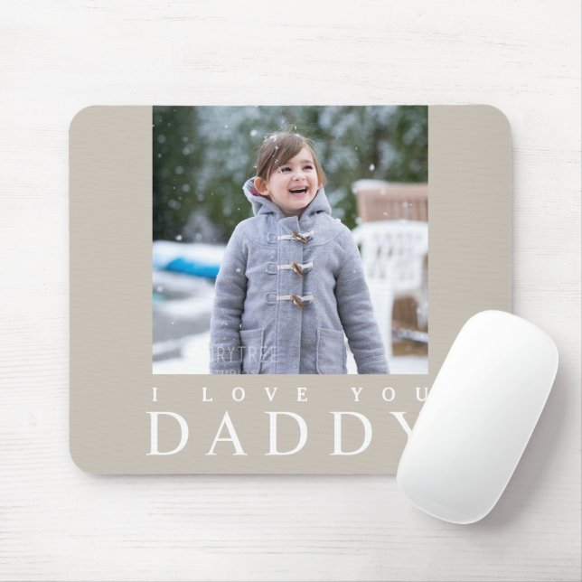 I Love You Daddy Kid Photo Mouse Pad (With Mouse)