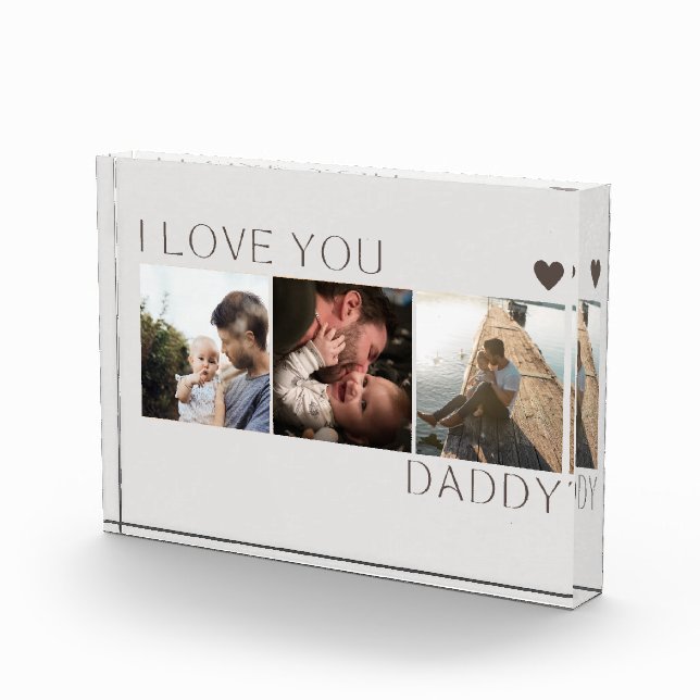 I love you Daddy Photo Collage Gift Photo Block (Right)