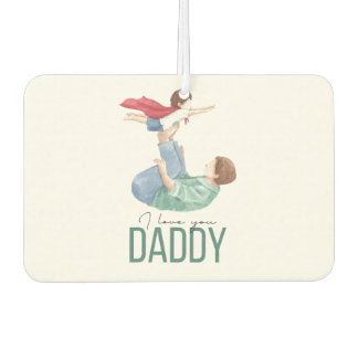 I Love You Daddy Superhero Father and Child Car Ai Air Freshener