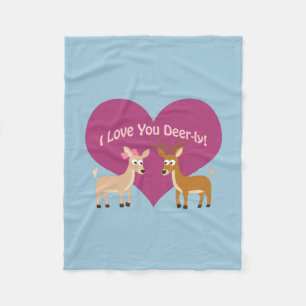 I Love You Deer-ly! Fleece Blanket