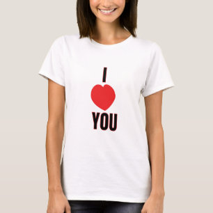 I Love You Design T-shirts imprimés